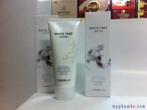 Sữa rửa mặt trắng da White Tree Snow Exfoliating Foam Cleanser The Face Shop