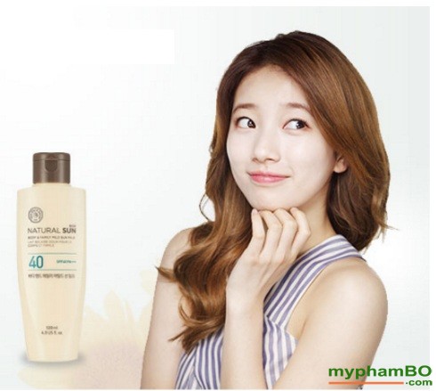 Kem chng nng toàn thon the face shop Natural Sun body & family mild UPF40 (1)