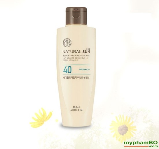 Kem chng nng toàn thon the face shop Natural Sun body & family mild UPF40 (3)