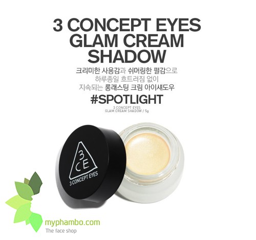 Phan mat dang nen Glam Cream Shadow Spotlight review