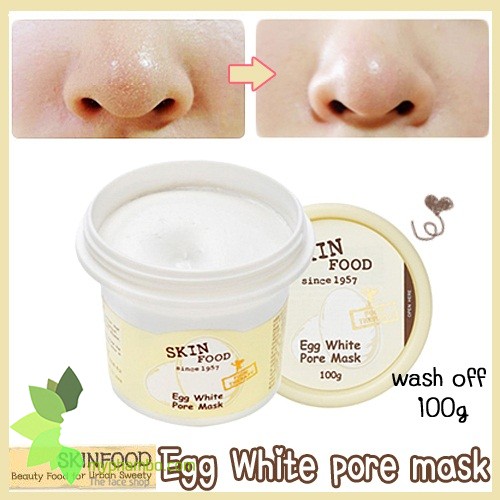 Mat na trung trang Egg White Pore Mask - SKINFOOD (3)