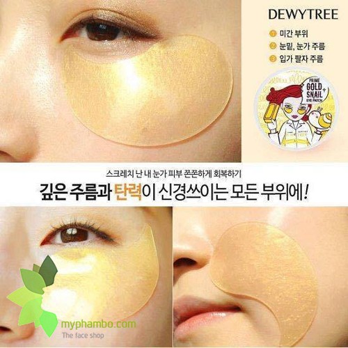 Mat na mat DewyTree Prime Gold Snail Eye Patch - Han quoc (review) (3)