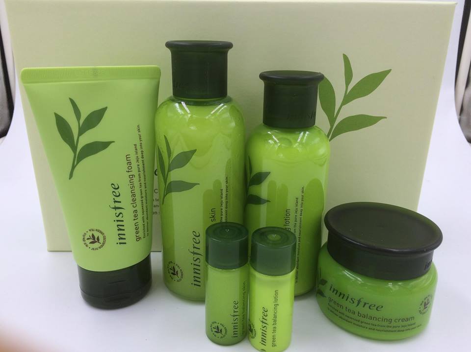 Bộ dưỡng trà xanh Innisfree Green Tea Balancing Special Skin Care Set 6in1 (1)