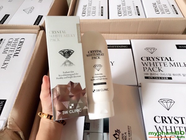 Kem kich trang 3w clinic crystal white milky pack - Han Quoc (1)