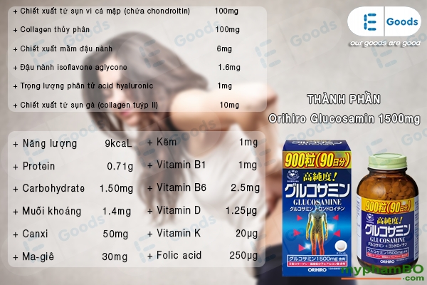 Vien uong Glucosamine Orihiro – Thuoc bo xuong tang cuong sun khop Nhat Ban (2)(1)