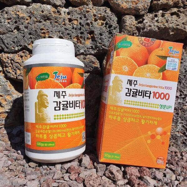 Quy cách Viên ngậm vitamin C Jeju Orange 500g Hàn Quốc