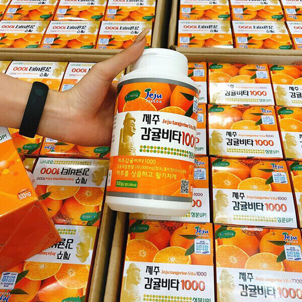 Quy cách Viên ngậm vitamin C Jeju Orange 500g Hàn Quốc